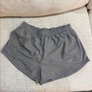 Nike Women's Charcoal Athletic Running Shorts with Swoosh